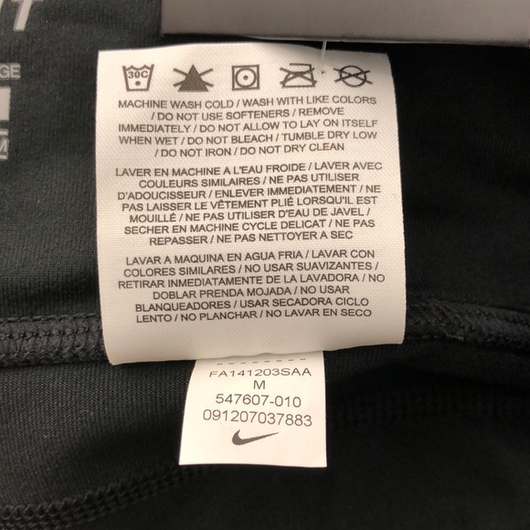 Nike Black Dri Fit Running Cropped Leggings Tights - Picture 11 of 11